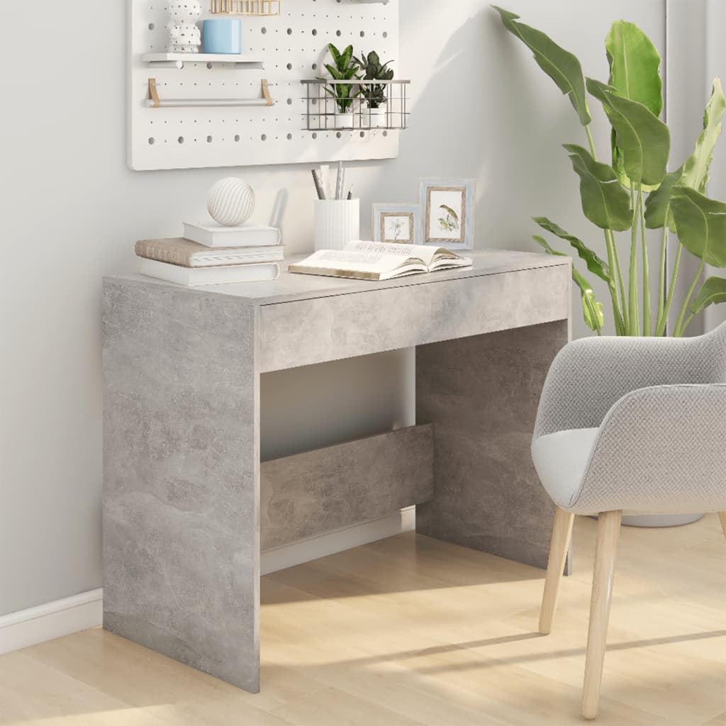 Schreibtisch Betongrau 101x50x76,5 cm Holzwerkstoff - Premium Schreibtische  - Just €89.75! Shop now at homesales4u