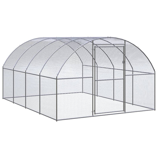 Outdoor-Hühnerstall 3x4x2 m Verzinkter Stahl - Premium Lebensräume & Gehege für Kleintiere  - Just €354.37! Shop now at homesales4u