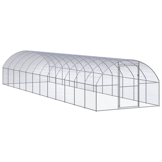 Outdoor-Hühnerstall 3x12x2 m Verzinkter Stahl - Premium Lebensräume & Gehege für Kleintiere  - Just €907.08! Shop now at homesales4u