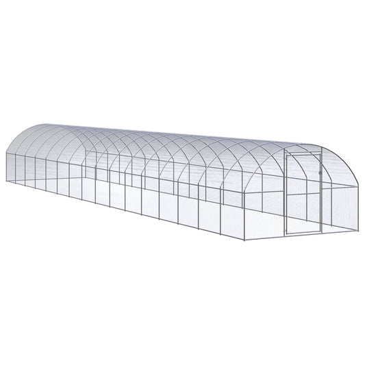 Outdoor-Hühnerstall 3x16x2 m Verzinkter Stahl - Premium Lebensräume & Gehege für Kleintiere  - Just €1198.32! Shop now at homesales4u