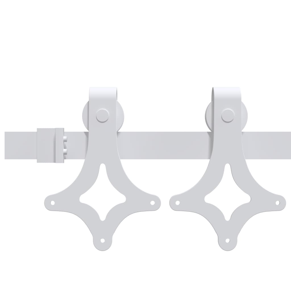 Schiebetürbeschlag 200 cm Stahl Weiß - Premium Türbeschläge & -klingeln  - Just €85.45! Shop now at homesales4u