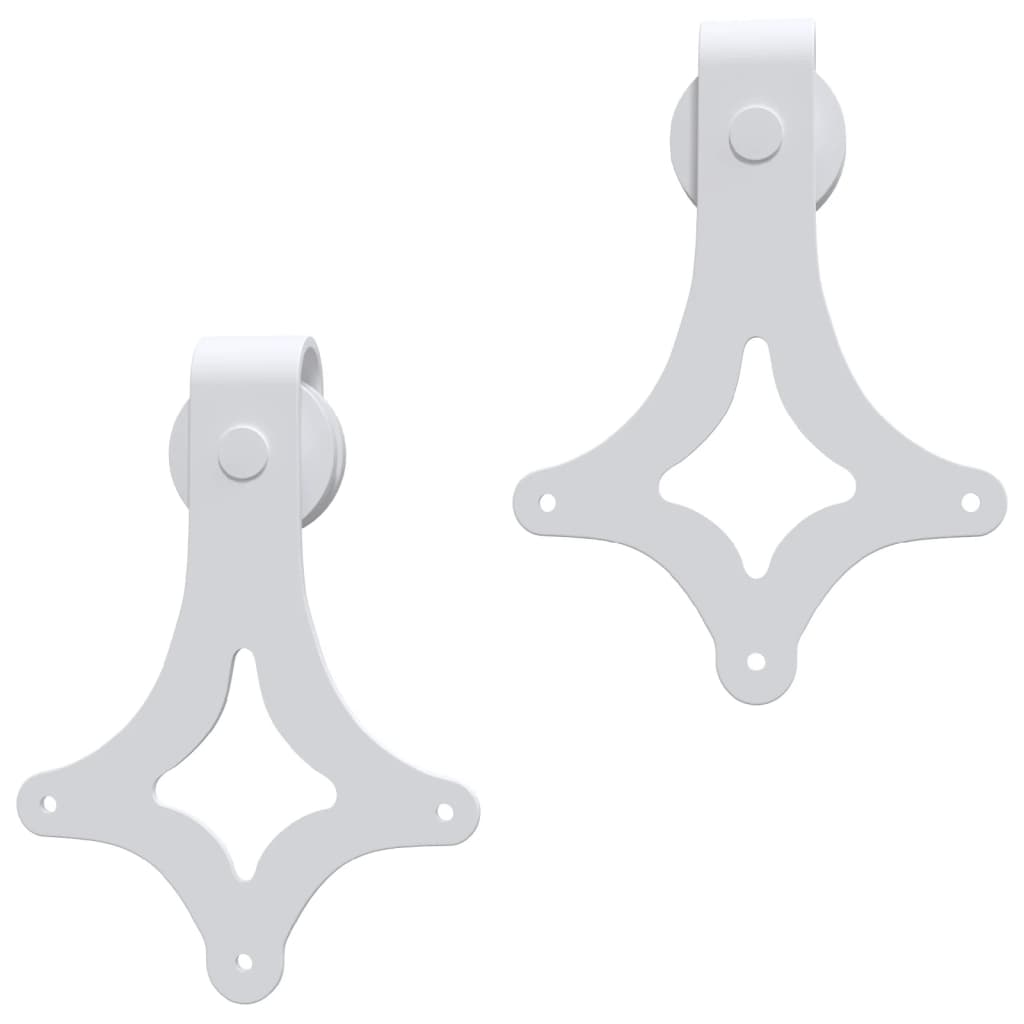 Schiebetürbeschlag 200 cm Stahl Weiß - Premium Türbeschläge & -klingeln  - Just €85.45! Shop now at homesales4u