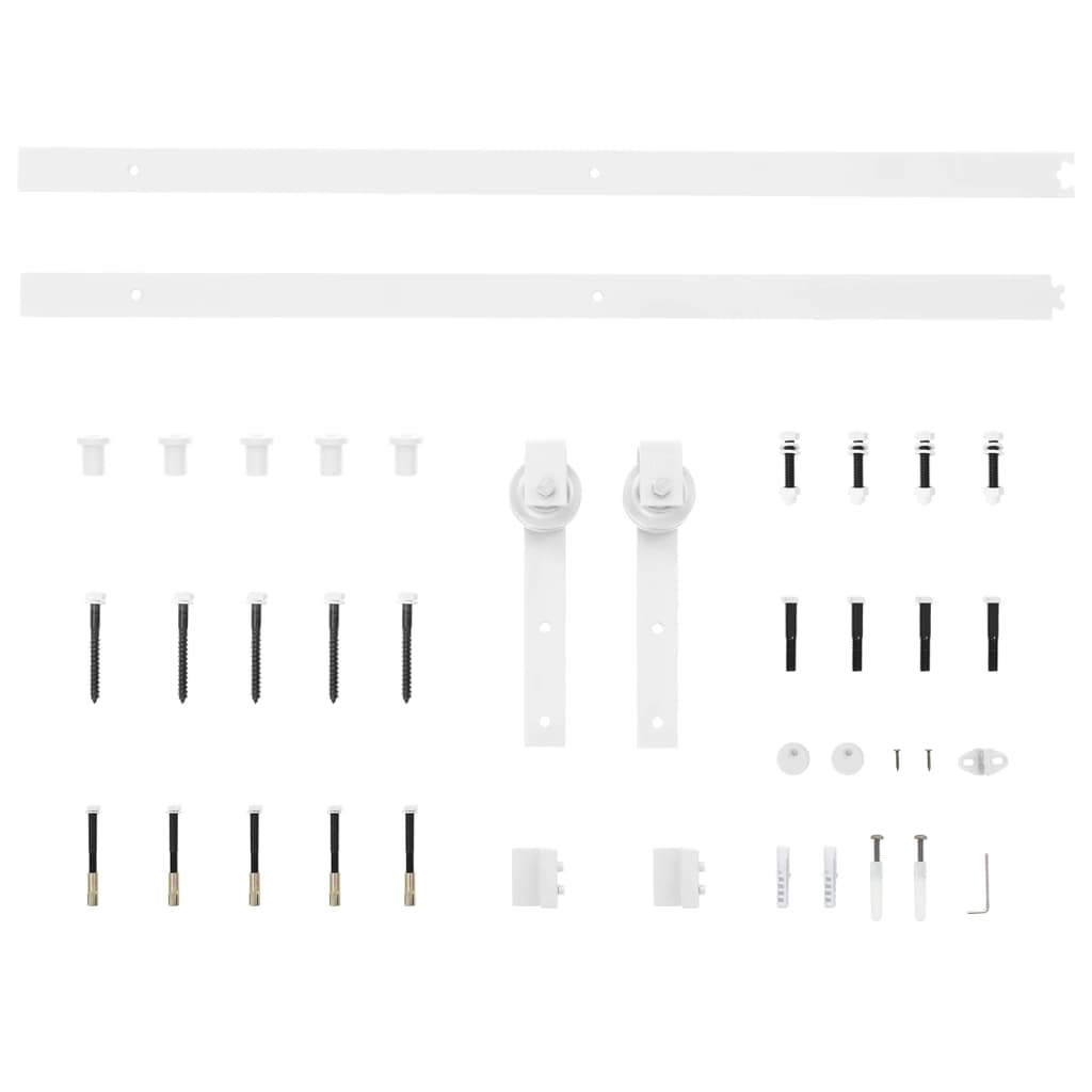 Schiebetürbeschlag 200 cm Stahl Weiß - Premium Türbeschläge & -klingeln  - Just €88.46! Shop now at homesales4u