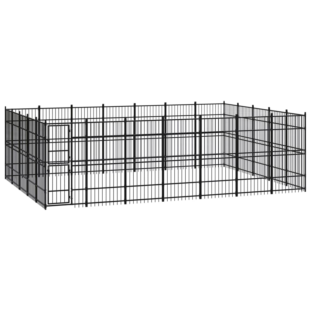 Outdoor-Hundezwinger Stahl 32,26 m² - Premium Hundezwinger & -ausläufe  - Just €1720.82! Shop now at homesales4u