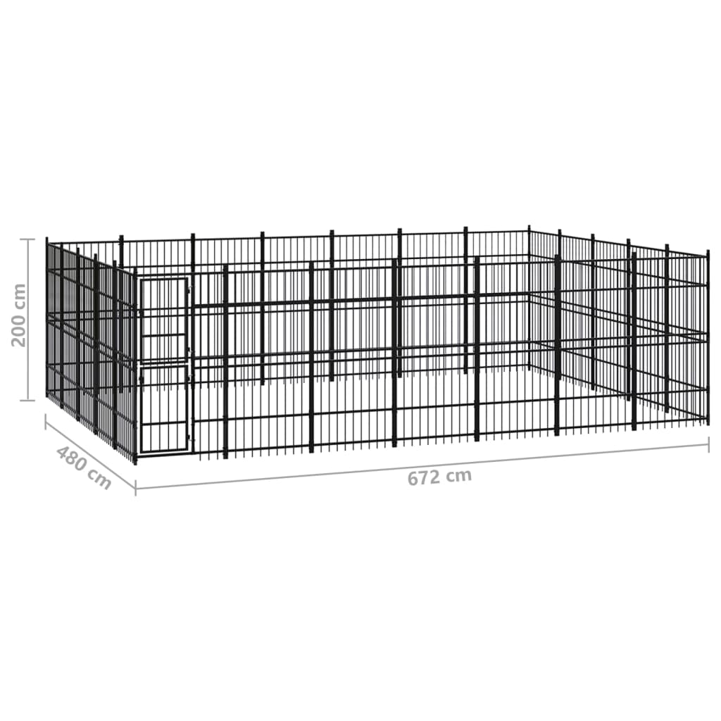 Outdoor-Hundezwinger Stahl 32,26 m² - Premium Hundezwinger & -ausläufe  - Just €1720.82! Shop now at homesales4u