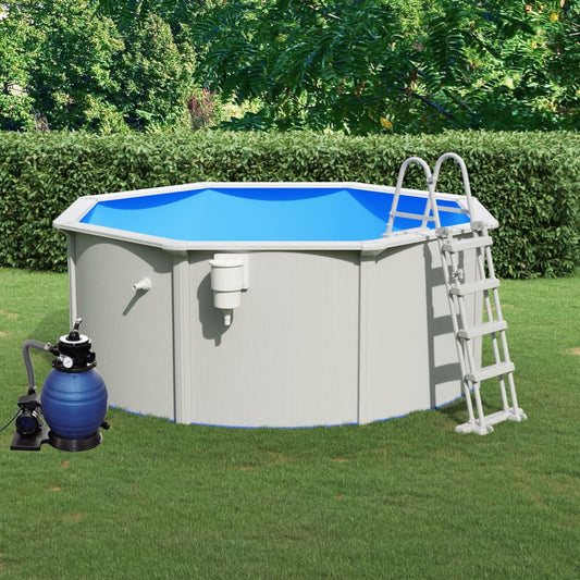 Pool mit Sandfilterpumpe und Leiter 300x120 cm - Premium Pools  - Just €1623.41! Shop now at homesales4u