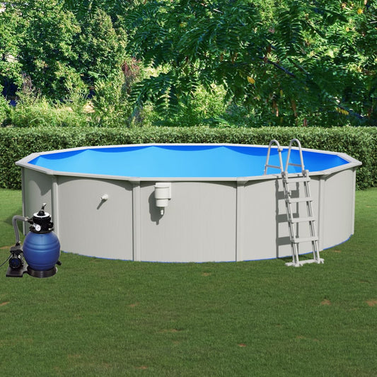 Pool mit Sandfilterpumpe und Leiter 550x120 cm - Premium Pools  - Just €1740.80! Shop now at homesales4u