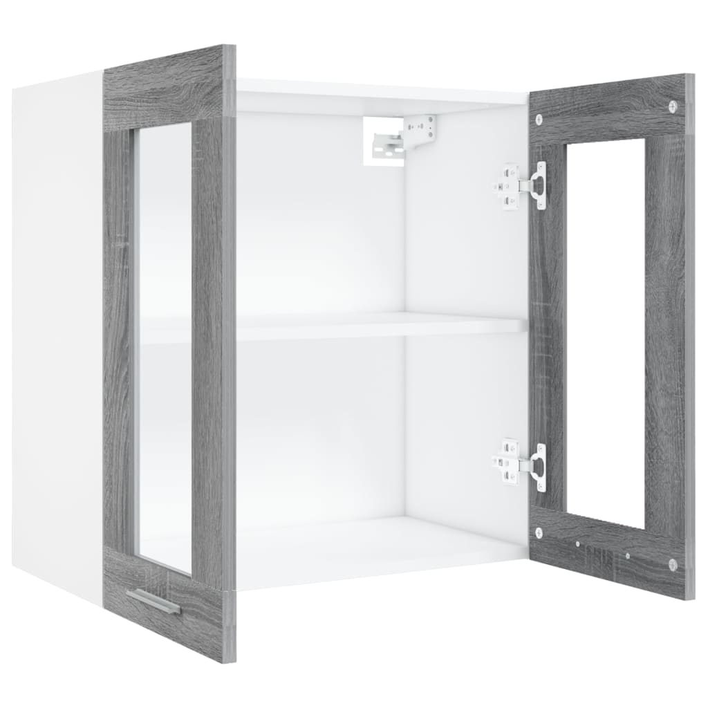 Hängeschrank Lyon Glas Grau Sonoma 60x31x60 cm Holzwerkstoff - Premium Küchenschränke  - Just €63.23! Shop now at homesales4u