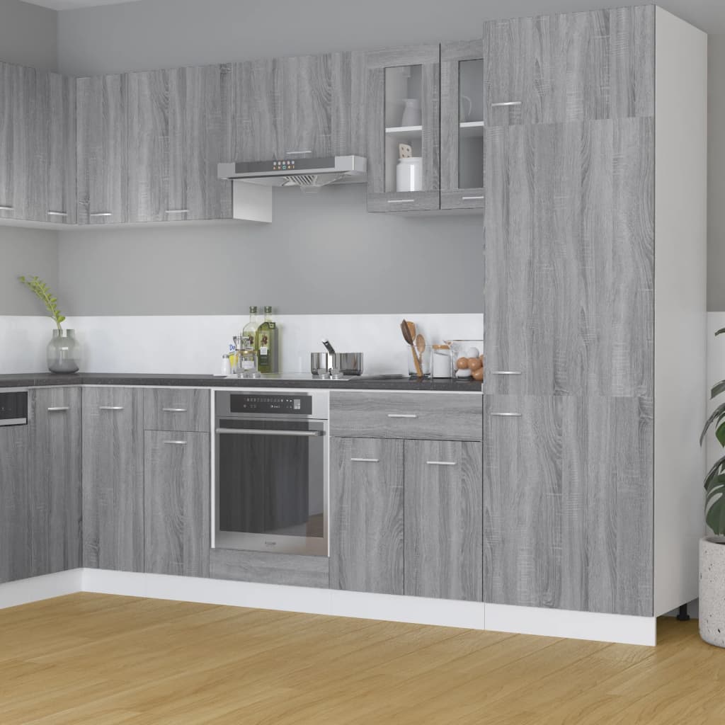 Hängeschrank Lyon Glas Grau Sonoma 60x31x60 cm Holzwerkstoff - Premium Küchenschränke  - Just €63.23! Shop now at homesales4u