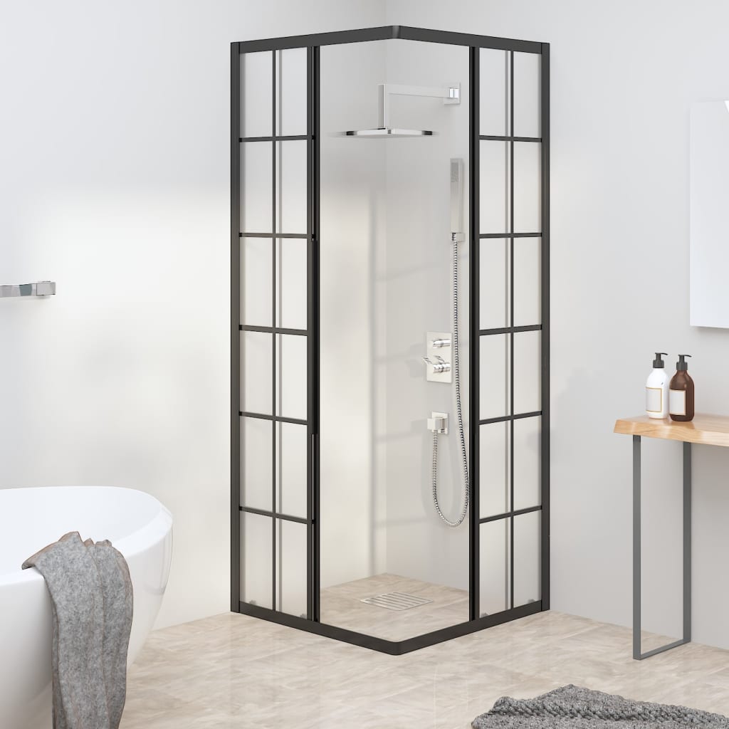 Duschkabine Matt ESG 80x80x180 cm Schwarz - Premium Duschkabinen & -türen  - Just €389.23! Shop now at homesales4u