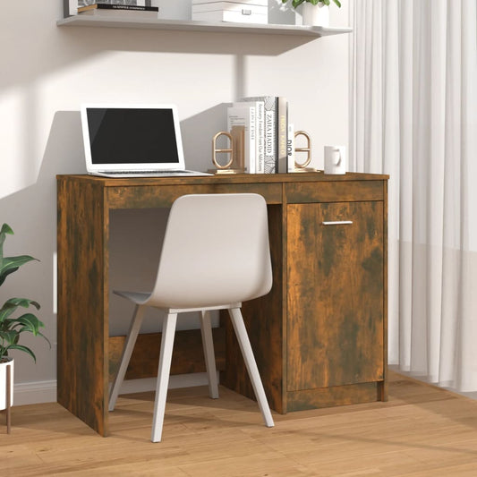 Schreibtisch Räuchereiche 100x50x76 cm Holzwerkstoff - Premium Schreibtische  - Just €69.75! Shop now at homesales4u