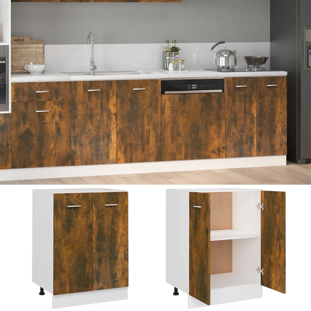 Unterschrank Lyon Räuchereiche 60x46x81,5 cm Holzwerkstoff - Premium Küchenschränke  - Just €68.84! Shop now at homesales4u