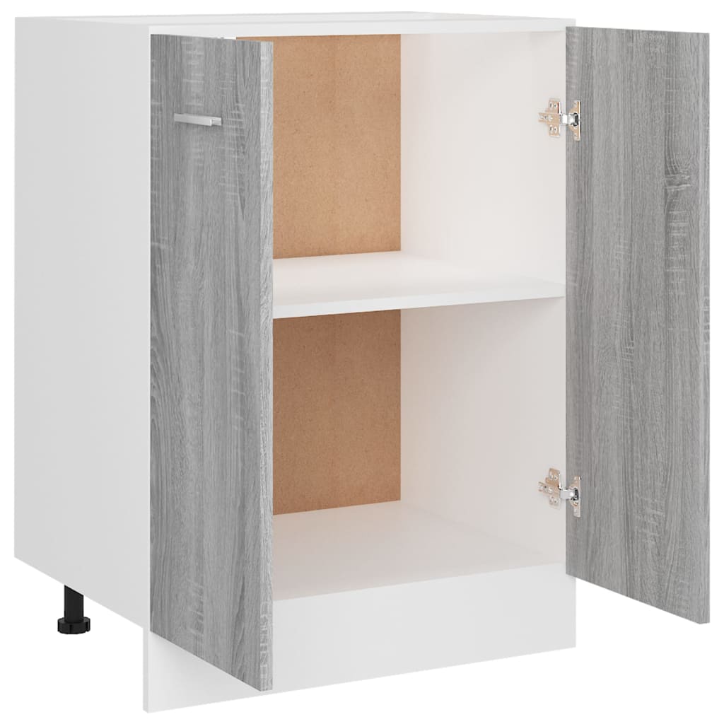 Unterschrank Lyon Grau Sonoma 60x46x81,5 cm Holzwerkstoff - Premium Küchenschränke  - Just €91! Shop now at homesales4u