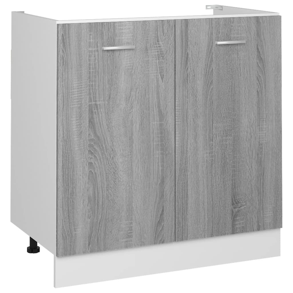 Spülenunterschrank Lyon Grau Sonoma 80x46x81,5 cm Holzwerkstoff - Premium Küchenschränke  - Just €90.13! Shop now at homesales4u
