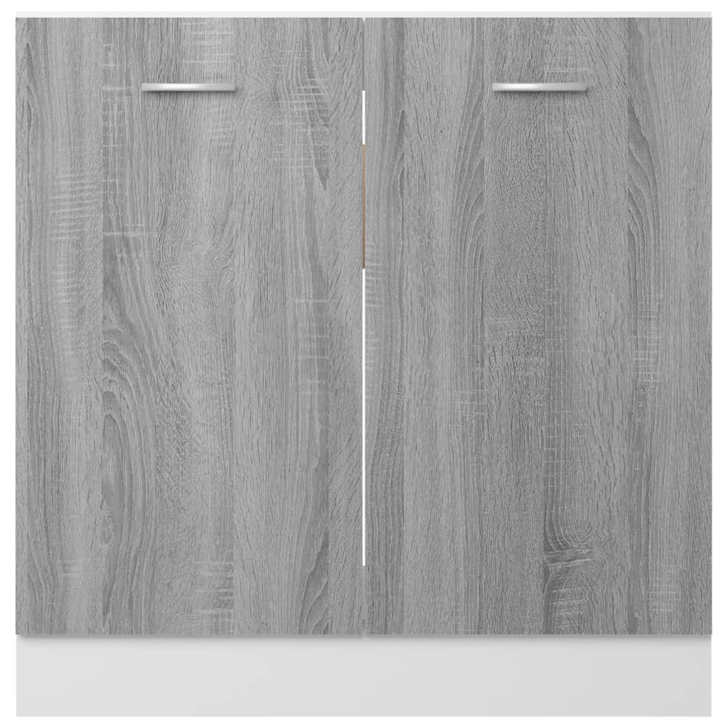 Spülenunterschrank Lyon Grau Sonoma 80x46x81,5 cm Holzwerkstoff - Premium Küchenschränke  - Just €90.13! Shop now at homesales4u