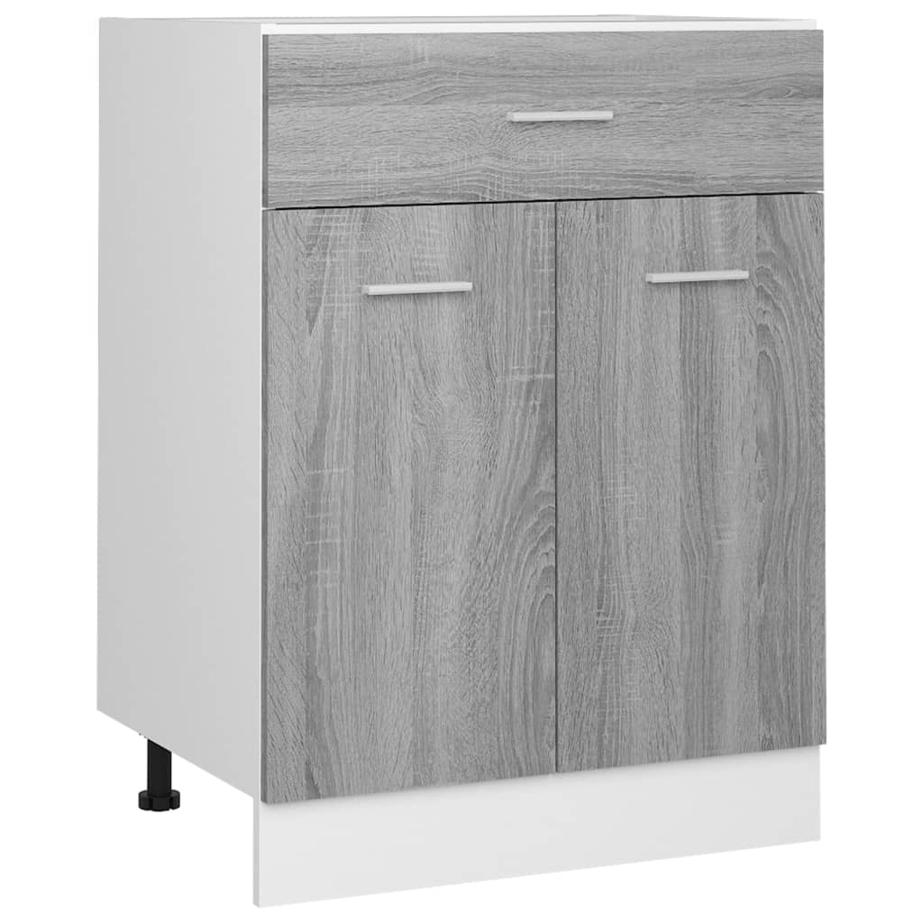 Unterschrank mit Schublade Lyon Grau Sonoma 60x46x81,5 cm - Premium Küchenschränke  - Just €117.54! Shop now at homesales4u