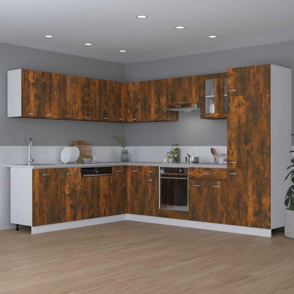 Hängeschrank Lyon Räuchereiche 80x31x60 cm Holzwerkstoff - Premium Küchenschränke  - Just €78.78! Shop now at homesales4u