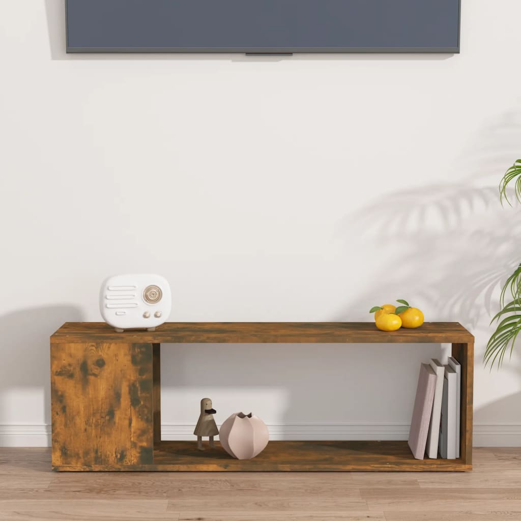 TV-Schrank Räuchereiche 100x24x32 cm Holzwerkstoff - Premium Bücherregale & Bücherschränke  - Just €38.70! Shop now at homesales4u