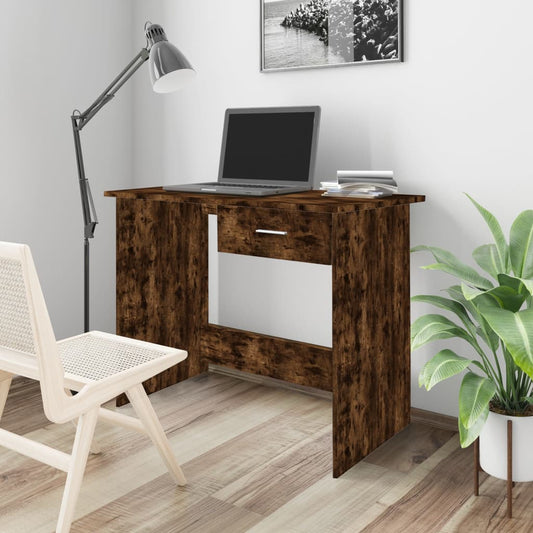 Schreibtisch Räuchereiche 100x50x76 cm Holzwerkstoff - Premium Schreibtische  - Just €77.14! Shop now at homesales4u