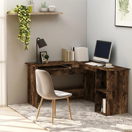Eckschreibtisch Räuchereiche 120x140x75 cm Holzwerkstoff - Premium Schreibtische  - Just €127.22! Shop now at homesales4u
