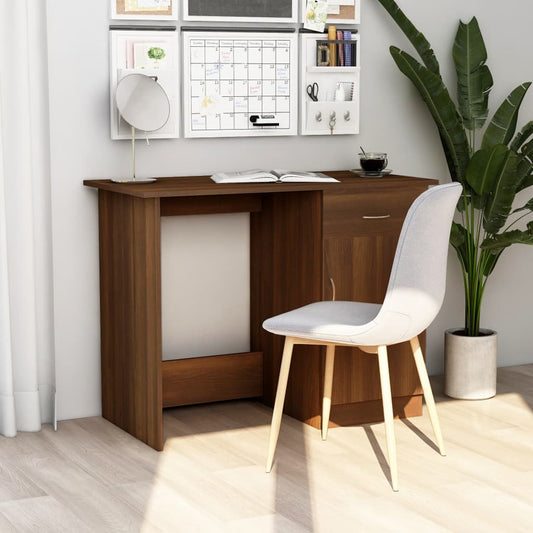 Schreibtisch Braun Eichen-Optik 100x50x76 cm Holzwerkstoff - Premium Schreibtische  - Just €90.40! Shop now at homesales4u