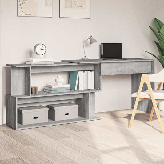 Eckschreibtisch Grau Sonoma 200x50x76 cm Holzwerkstoff - Premium Schreibtische  - Just €124.07! Shop now at homesales4u