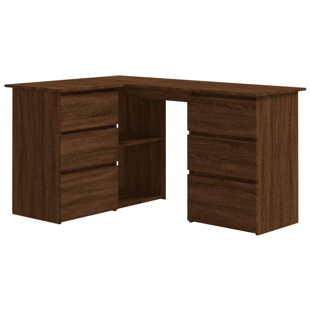Eckschreibtisch Braun Eichen-Optik 145x100x76 cm Holzwerkstoff - Premium Schreibtische  - Just €177.30! Shop now at homesales4u