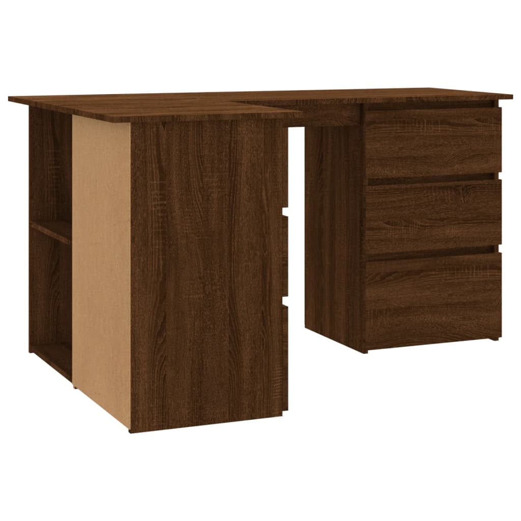 Eckschreibtisch Braun Eichen-Optik 145x100x76 cm Holzwerkstoff - Premium Schreibtische  - Just €177.30! Shop now at homesales4u