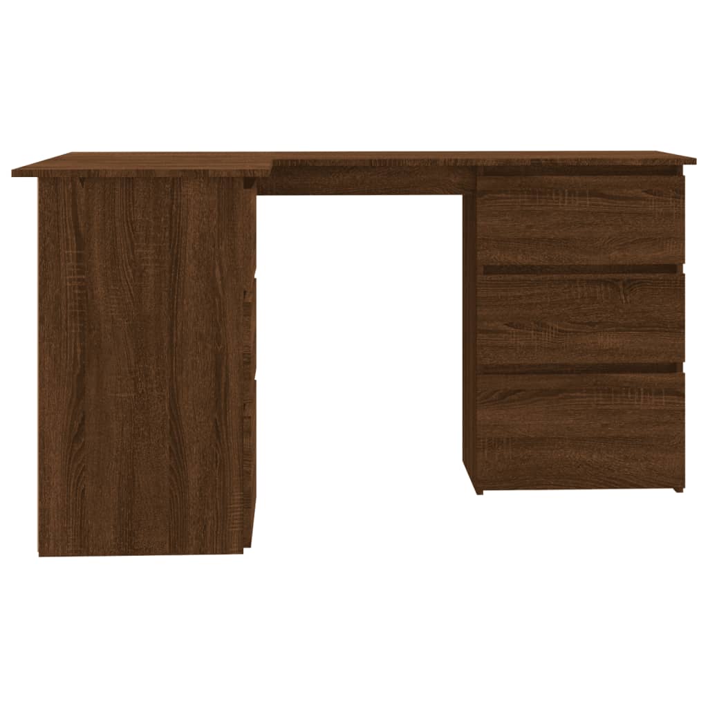 Eckschreibtisch Braun Eichen-Optik 145x100x76 cm Holzwerkstoff - Premium Schreibtische  - Just €177.30! Shop now at homesales4u