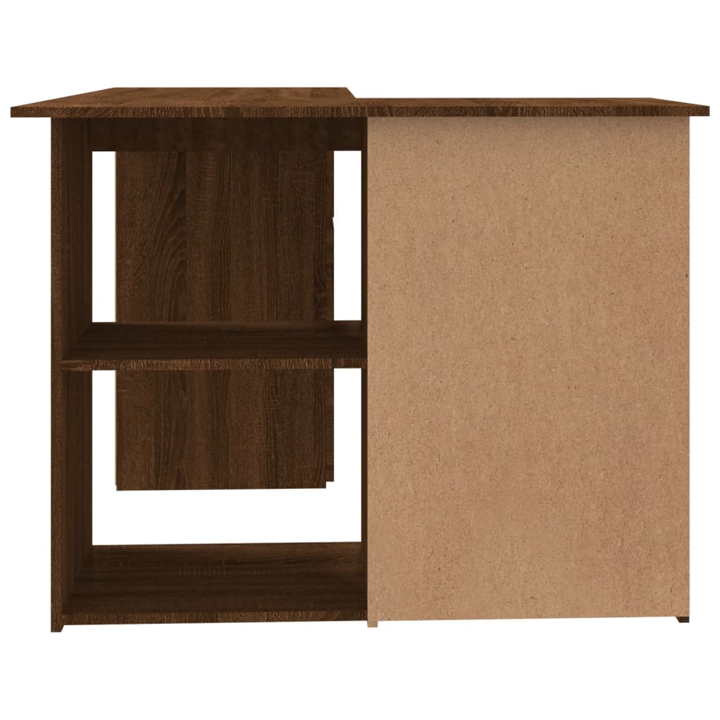 Eckschreibtisch Braun Eichen-Optik 145x100x76 cm Holzwerkstoff - Premium Schreibtische  - Just €177.30! Shop now at homesales4u