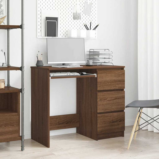 Schreibtisch Braun Eichen-Optik 90x45x76 cm Holzwerkstoff - Premium Schreibtische  - Just €135.72! Shop now at homesales4u