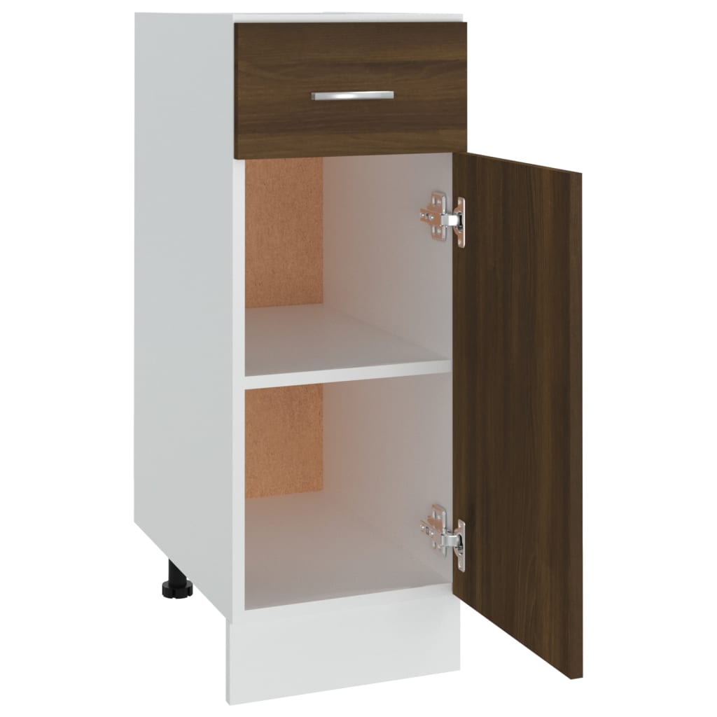 Unterschrank mit Schublade Lyon Braun Eichen-Optik 30x46x81,5 cm - Premium Küchenschränke  - Just €70.38! Shop now at homesales4u