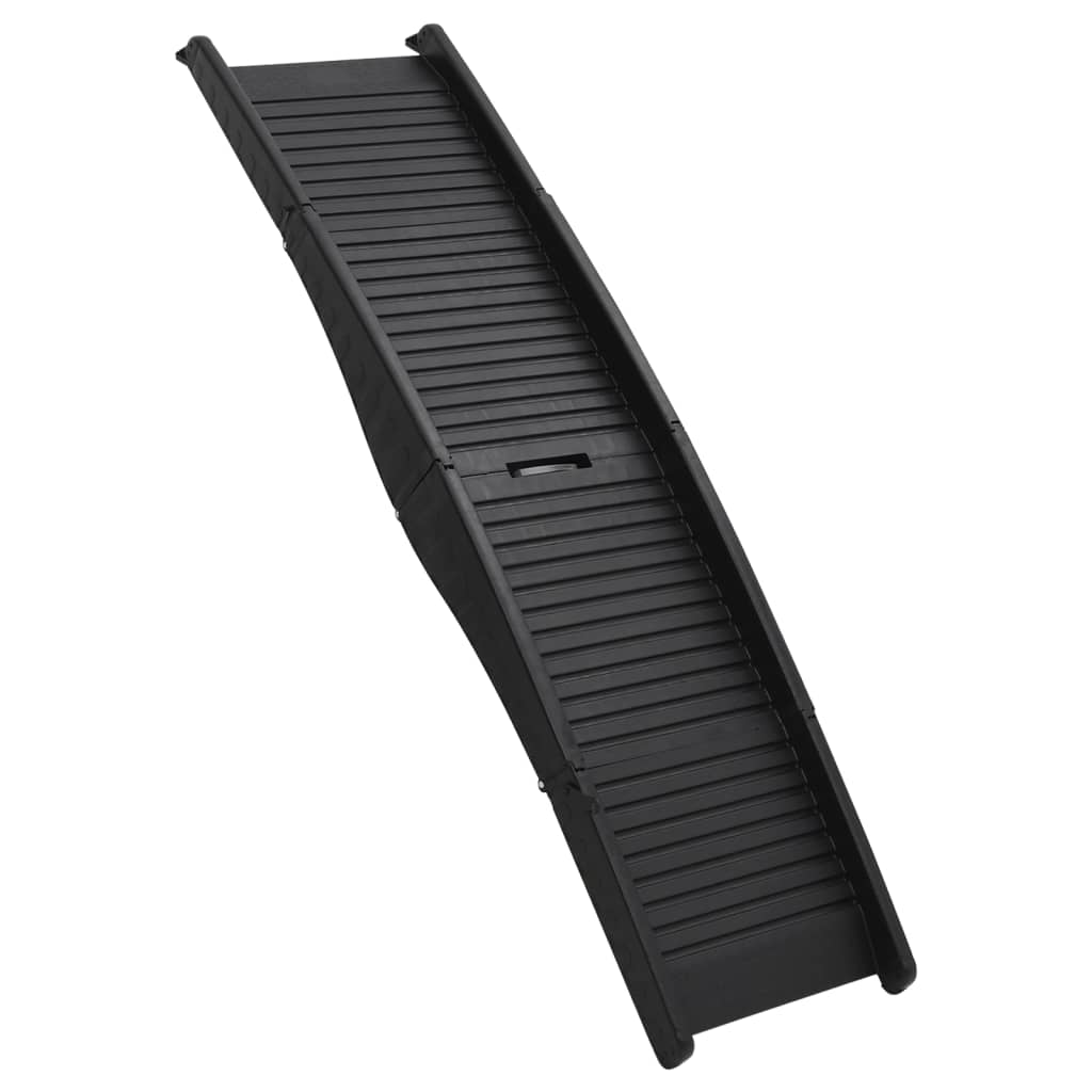Hunderampe Klappbar Schwarz 153x40x12,5 cm Kunststoff - Premium Treppen & Rampen für Haustiere  - Just €76.34! Shop now at homesales4u