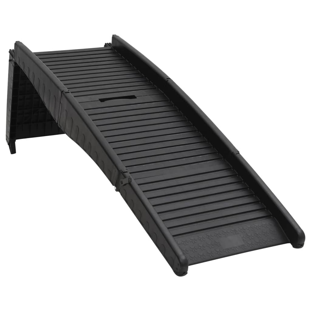 Hunderampe Klappbar Schwarz 153x40x12,5 cm Kunststoff - Premium Treppen & Rampen für Haustiere  - Just €76.34! Shop now at homesales4u