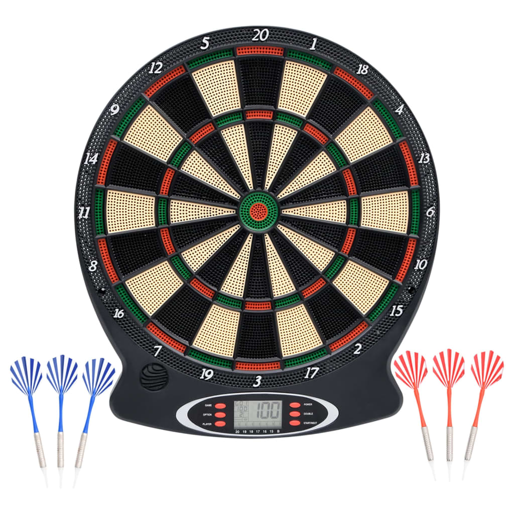 Elektrische Dartscheibe mit Darts Schwarz Polypropylen - Premium Dartscheiben  - Just €41.51! Shop now at homesales4u