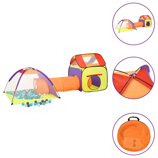 Spielzelt mit 250 Bällen Mehrfarbig 338x123x111 cm - Premium Spielzelte & -tunnel  - Just €96.01! Shop now at homesales4u