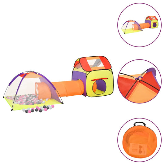 Spielzelt mit 250 Bällen Mehrfarbig 338x123x111 cm - Premium Spielzelte & -tunnel  - Just €99.44! Shop now at homesales4u