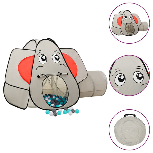 Spielzelt in Elefanten-Form mit 250 Bällen Grau 174x86x101 cm - Premium Spielzelte & -tunnel  - Just €88.40! Shop now at homesales4u