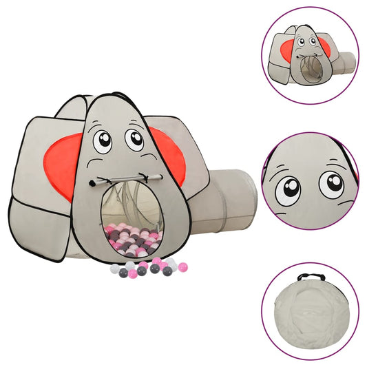 Spielzelt in Elefanten-Form mit 250 Bällen Grau 174x86x101 cm - Premium Spielzelte & -tunnel  - Just €91.53! Shop now at homesales4u