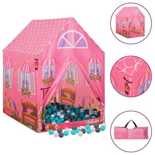Kinder-Spielzelt mit 250 Bällen Rosa 69x94x104 cm - Premium Spielzelte & -tunnel  - Just €93.69! Shop now at homesales4u