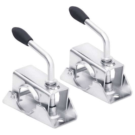 Klemmen für Stützrad 2 Stk. 13,5x6,5x14 cm Verzinkter Stahl - Premium Trailer & Anhänger  - Just €29.57! Shop now at homesales4u