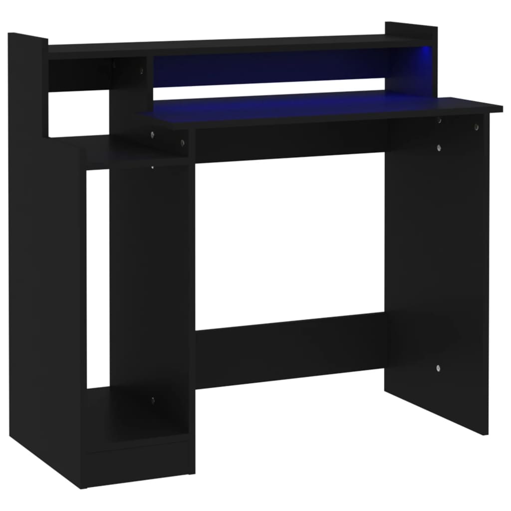 Schreibtisch mit LEDs Schwarz 97x45x90 cm Holzwerkstoff - Premium Schreibtische  - Just €87.71! Shop now at homesales4u