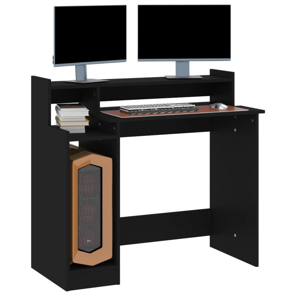 Schreibtisch mit LEDs Schwarz 97x45x90 cm Holzwerkstoff - Premium Schreibtische  - Just €87.71! Shop now at homesales4u