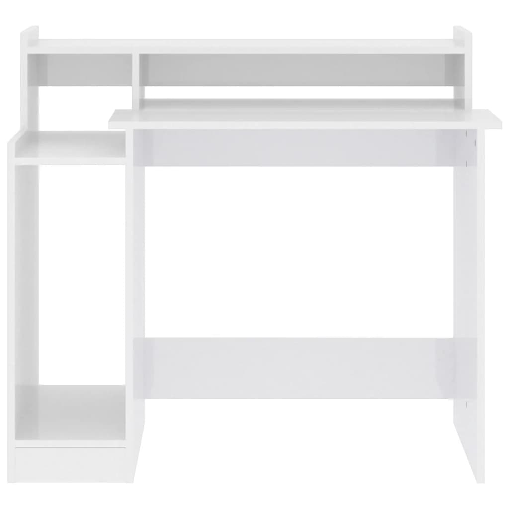 Schreibtisch mit LEDs Hochglanz-Weiß 97x45x90 cm Holzwerkstoff - Premium Schreibtische  - Just €90.96! Shop now at homesales4u