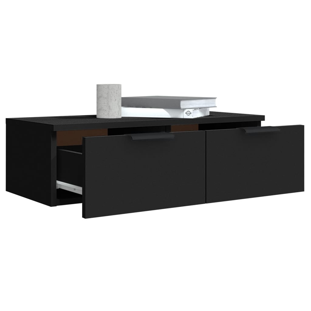 Wandschrank Schwarz 68x30x20 cm Holzwerkstoff - Premium Schränke  - Just €80.84! Shop now at homesales4u
