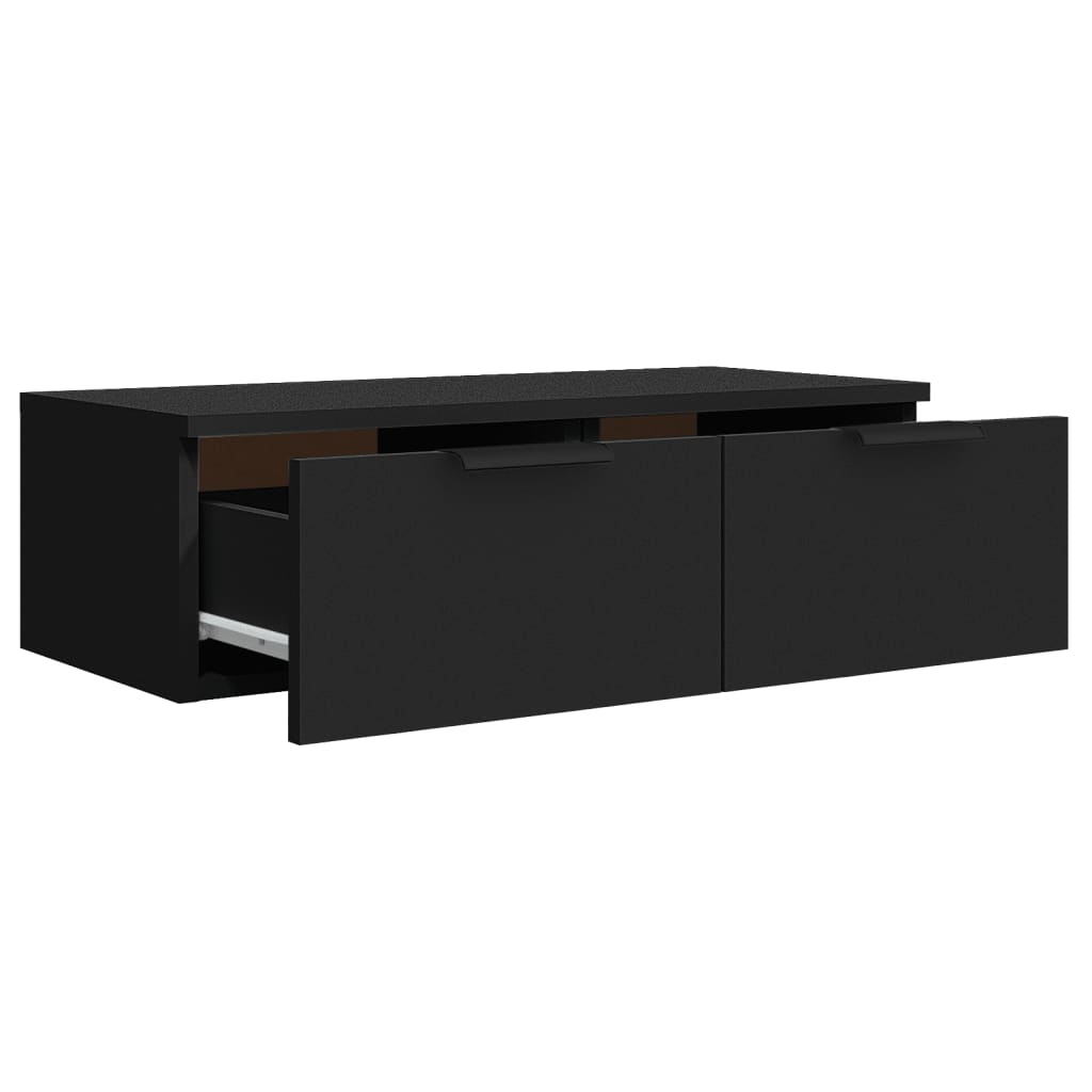 Wandschrank Schwarz 68x30x20 cm Holzwerkstoff - Premium Schränke  - Just €80.84! Shop now at homesales4u