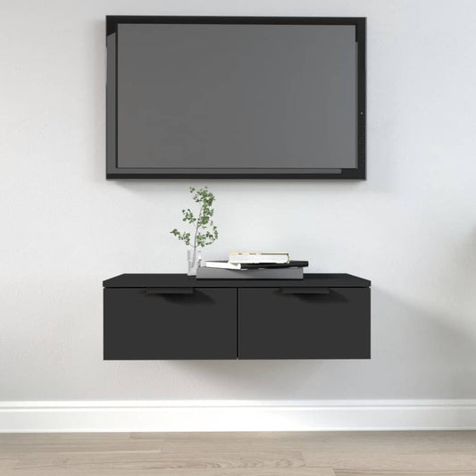 Wandschrank Schwarz 68x30x20 cm Holzwerkstoff - Premium Schränke  - Just €80.84! Shop now at homesales4u