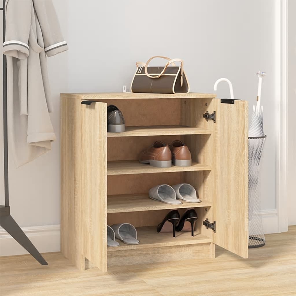 Schuhschrank Sonoma-Eiche 59x35x70 cm Holzwerkstoff - Premium Schränke  - Just €96.29! Shop now at homesales4u