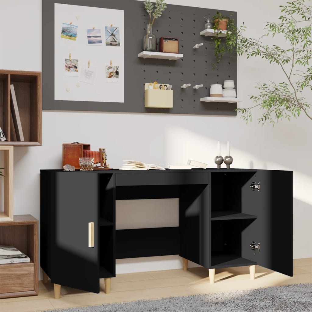Schreibtisch Schwarz 140x50x75 cm Holzwerkstoff - Premium Schreibtische  - Just €147.88! Shop now at homesales4u