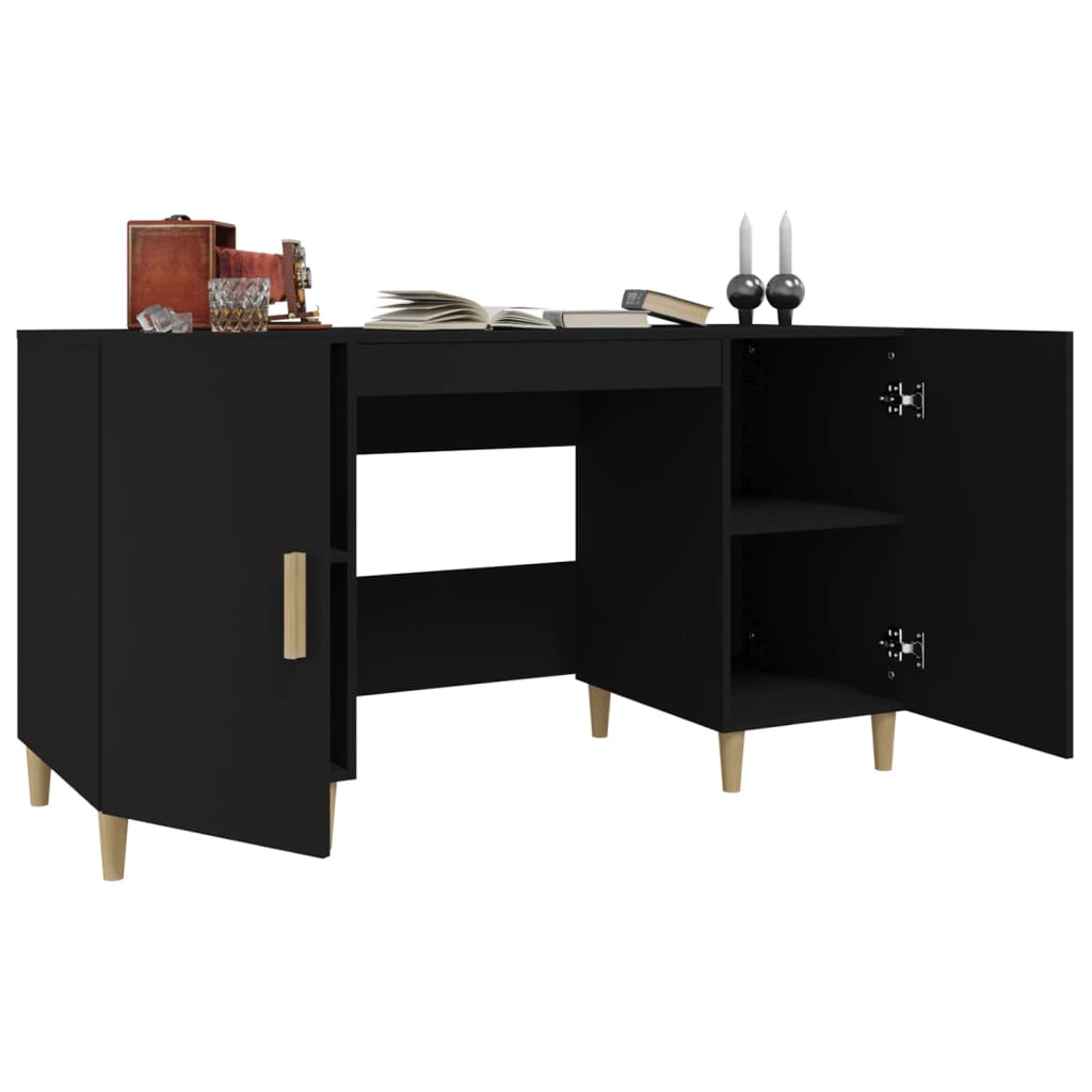 Schreibtisch Schwarz 140x50x75 cm Holzwerkstoff - Premium Schreibtische  - Just €147.88! Shop now at homesales4u